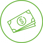icon of dollar bills